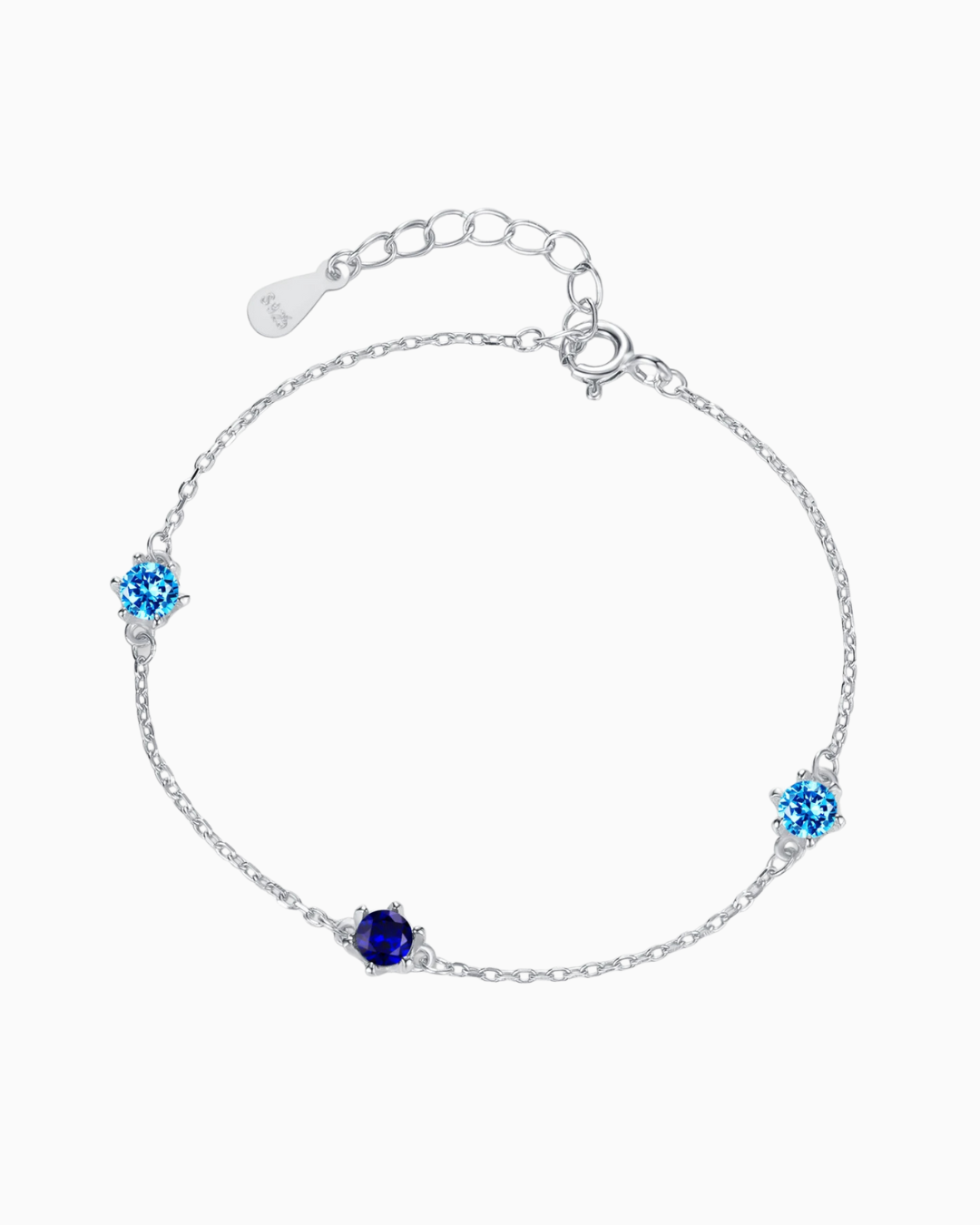 Pulseira Gaviare Azul Celeste Redonda em Prata 925