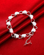 Pulseira de Coração Eterno em Prata 925