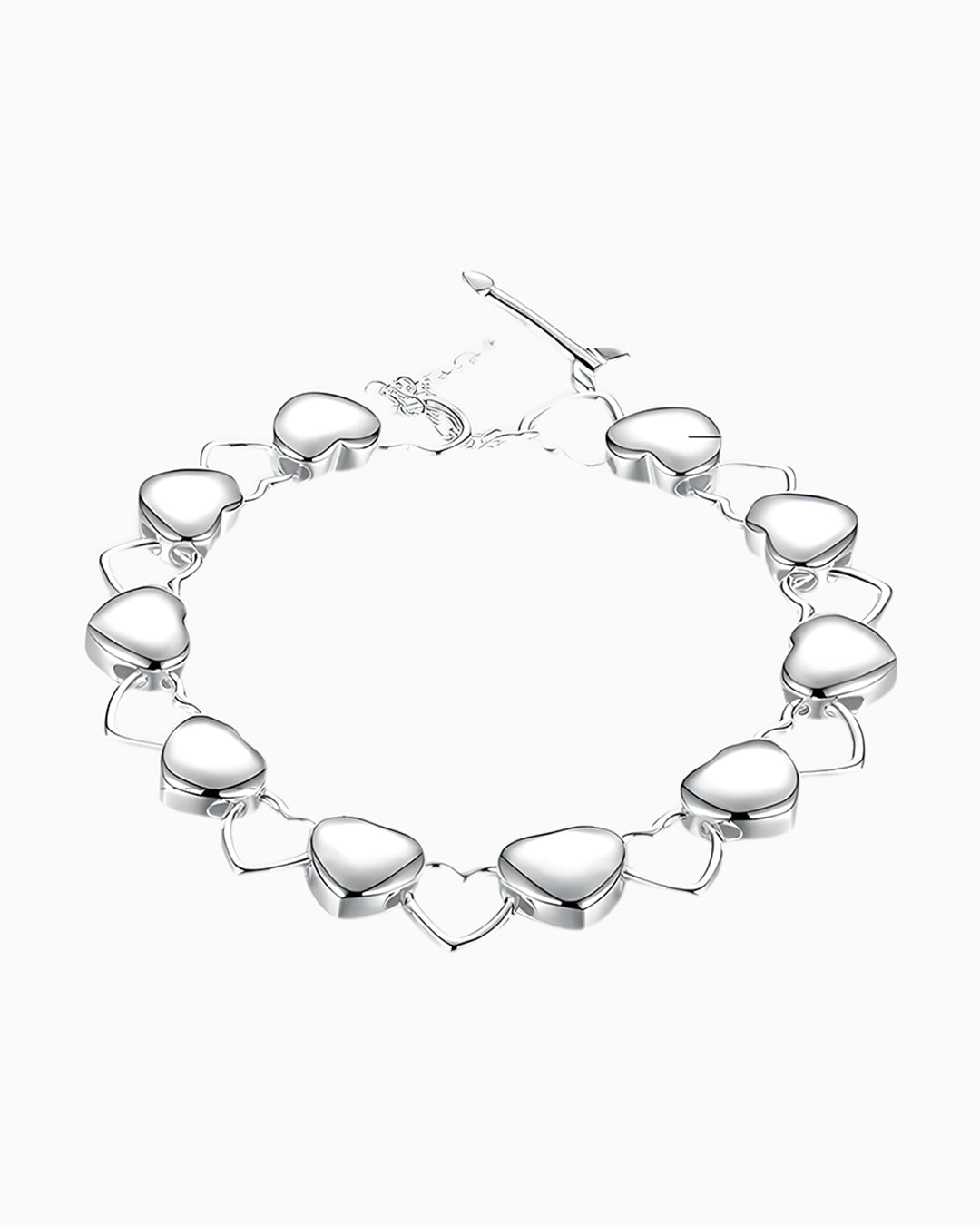 Pulseira de Coração Eterno em Prata 925