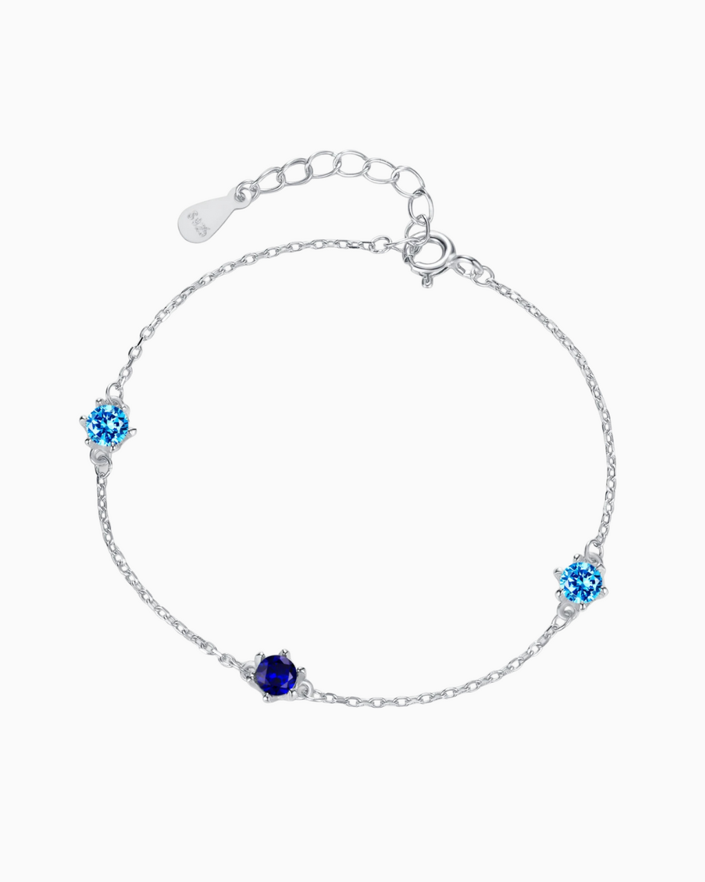 Pulseira Gaviare Azul Celeste Redonda em Prata 925