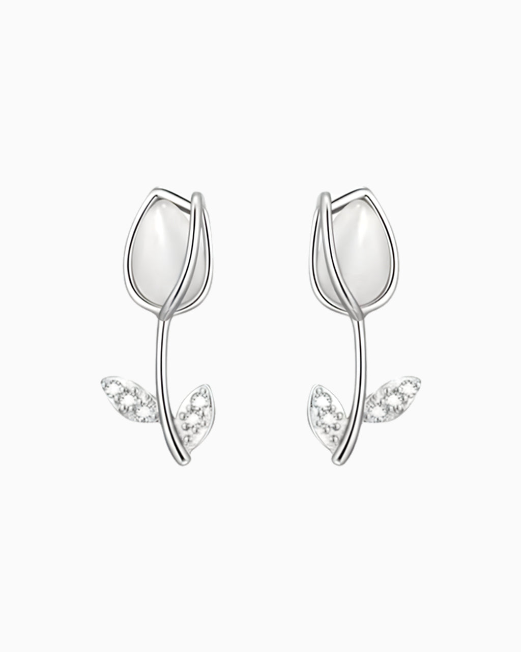 Brincos Tulipa em Prata 925