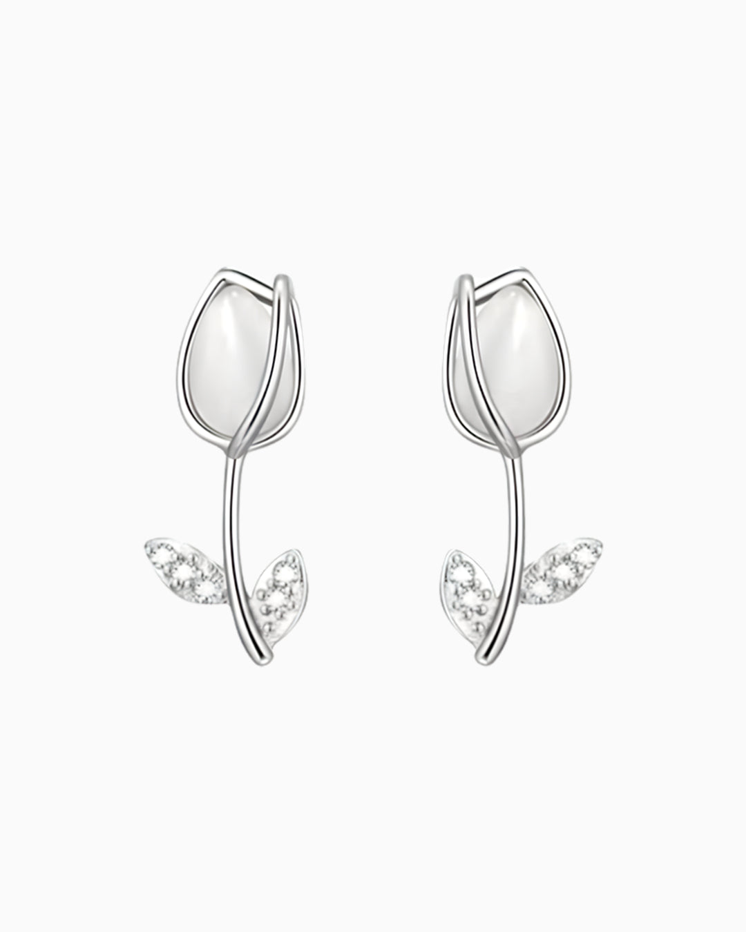 Brincos Tulipa em Prata 925