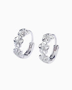 Brincos de Prata Encanto Floral em Prata 925