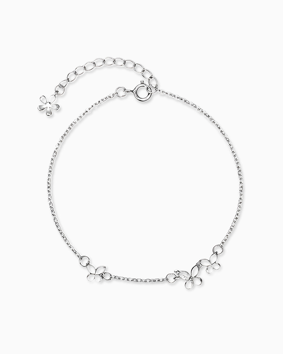 Pulseira Borboletas em Prata 925